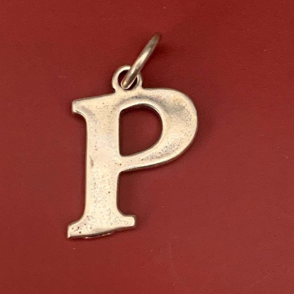 .925 Letter P Sterling Silver Jewelry Charm #alphabet #teacher #P